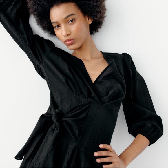 ZARA wrap dress with bow - Picture 2 of 11